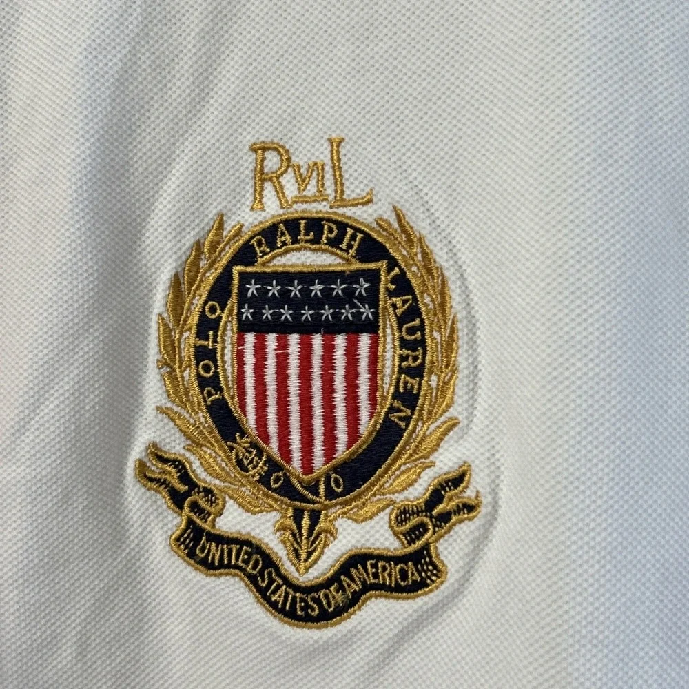 Mens Polo Ralph Lauren Short Sleeve Big Pony USA Crest RL Classic Fit Sz Large